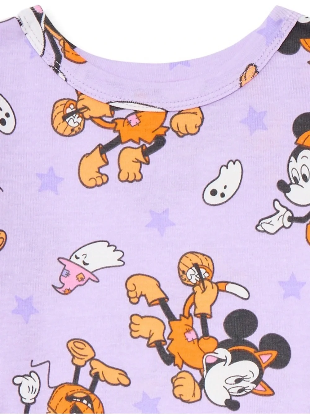 Girls' Lavender Halloween Mickey Print Pajama Set
